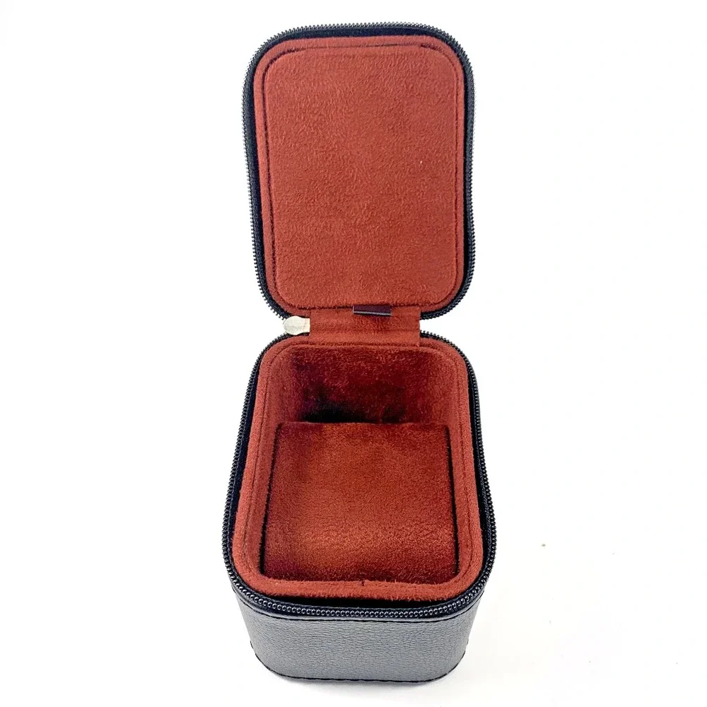 Rothwell 1 Watch & Jewelry Travel‎ Case (BLACK / RUST) Sturdy